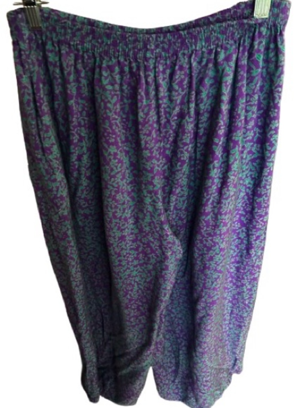 Vintage 80s 90s BACK EAST Rayon Floral Pants Boho Pants Bohemian Flowers Medium